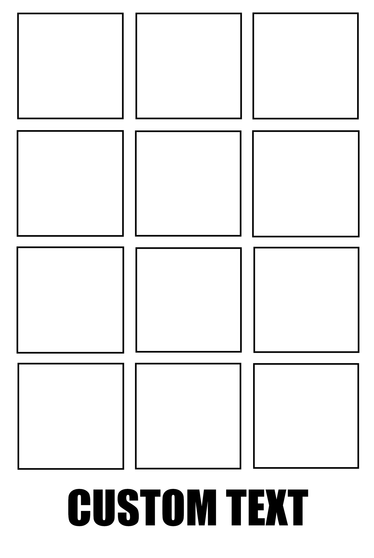 CUSTOM 12 Grid Poster (36x24") *Read Description*